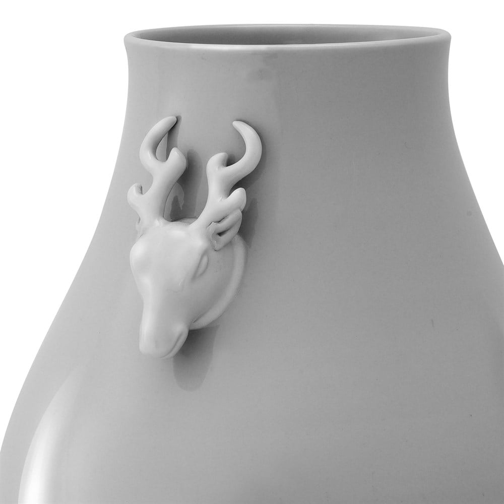 M042 Pair Large Harford Vases - Deer Themed - Elegant - Porcelain - Image 4