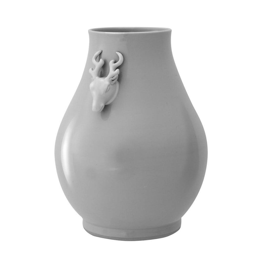 M042 Pair Large Harford Vases - Deer Themed - Elegant - Porcelain - Image 2