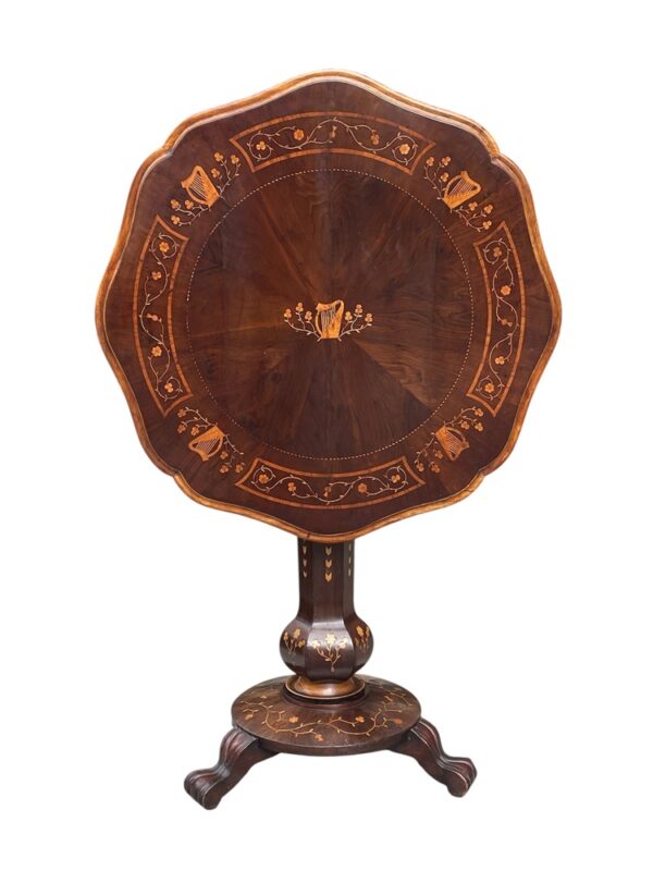 705 Museum Quality Irish Killarney Rare Antique Flip Top Table Circa 1870