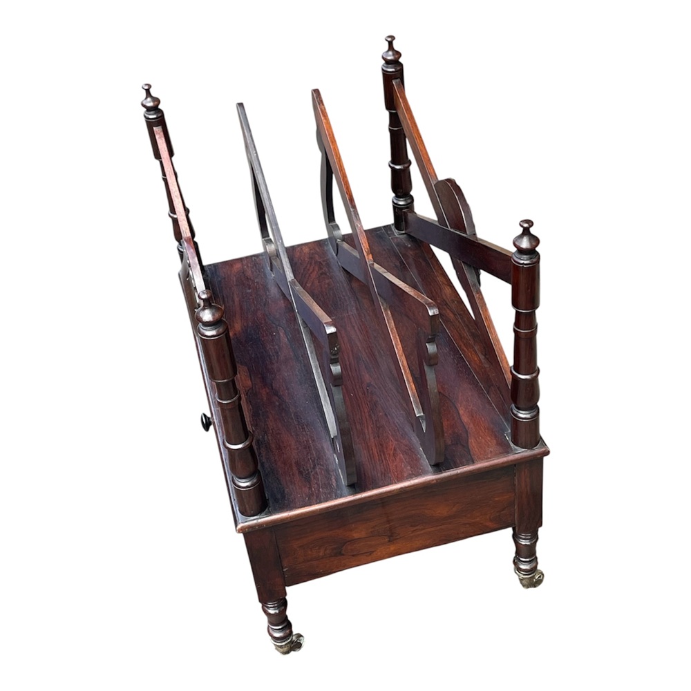 545 Antique George III Rosewood Freestanding Canterbury - Circa 1815 - Image 3