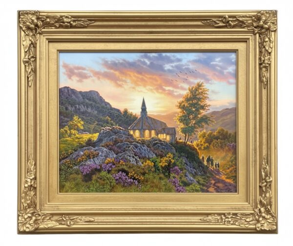 684 Daniel Van der Putten – Derrycunihy Church, Ladies View, Kerry – Oil Painting on Panel