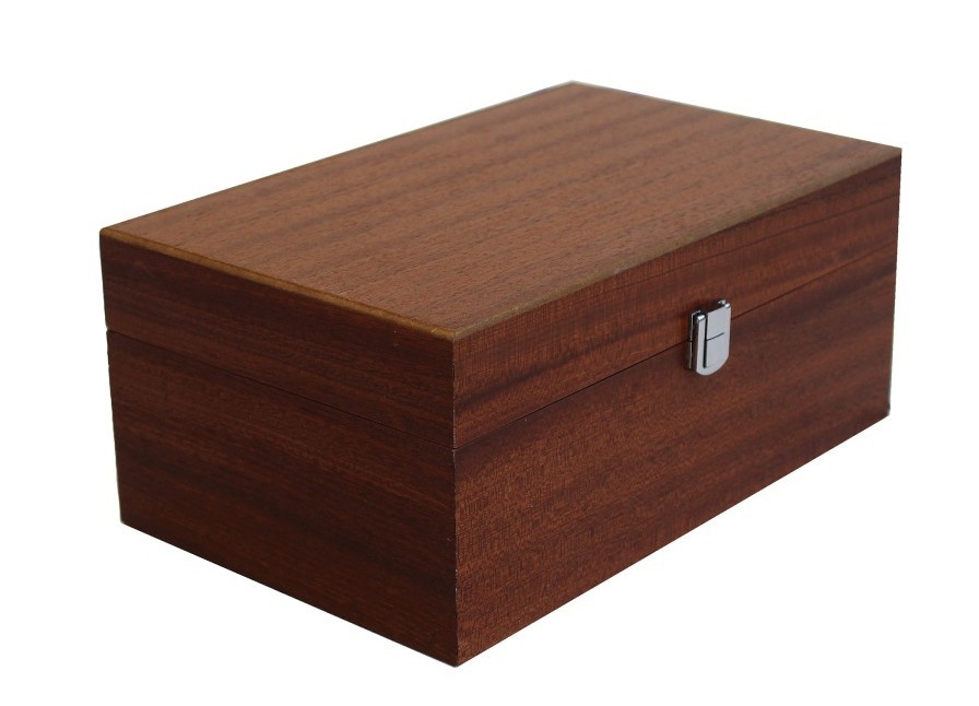 M062 Mahogany Chess Pieces Storage Box - Italian