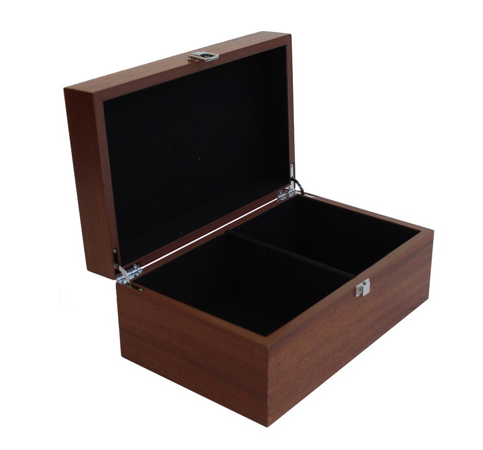 M062 Mahogany Chess Pieces Storage Box - Italian - Image 2