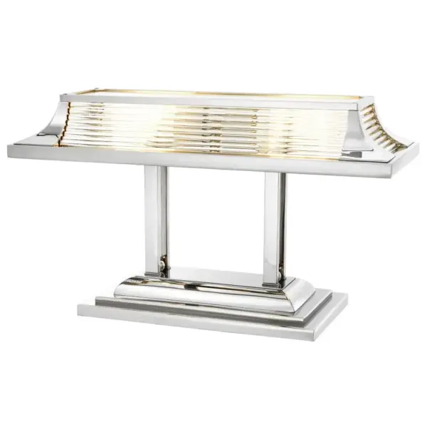736 Large Desk Lamp Havana - Superbly designed - Nickel and Crystal