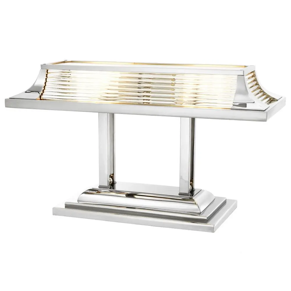 736 Large Desk Lamp Havana - Superbly designed - Nickel and Crystal