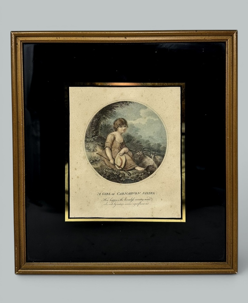 154 Antique Regency Pair Hand Colored Stipple Engravings Children Richard Westal 18Ct - Image 2