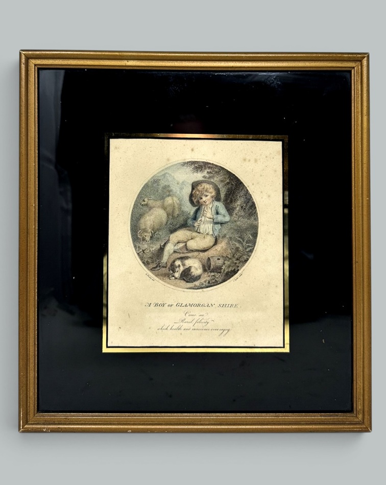 154 Antique Regency Pair Hand Colored Stipple Engravings Children Richard Westal 18Ct - Image 5