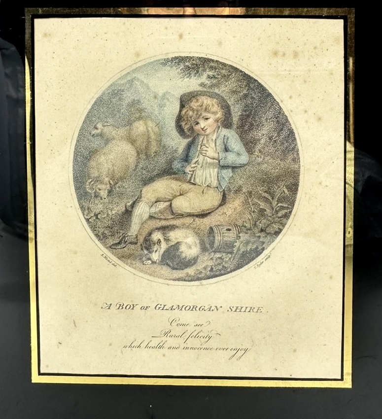 154 Antique Regency Pair Hand Colored Stipple Engravings Children Richard Westal 18Ct - Image 7