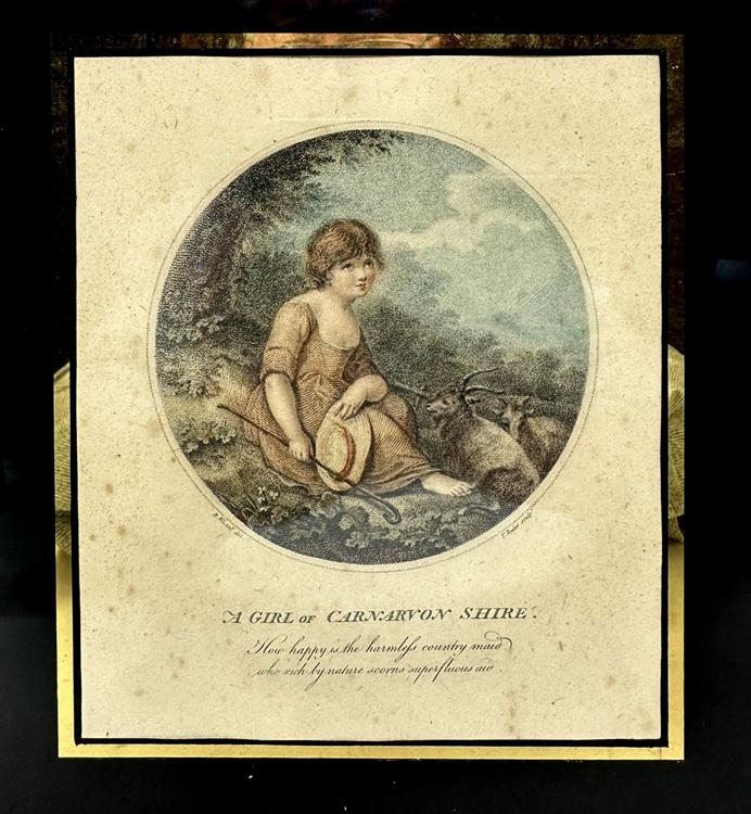 154 Antique Regency Pair Hand Colored Stipple Engravings Children Richard Westal 18Ct - Image 4