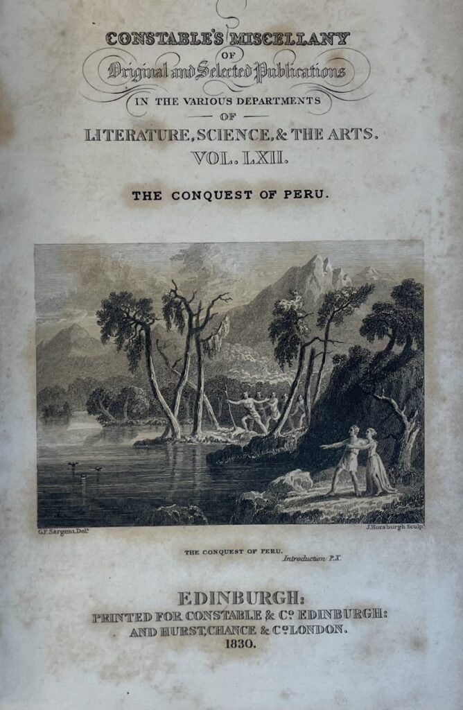 M159 The History of the Conquest of Peru - 1830 - Telesforo de Trueba y Cosío