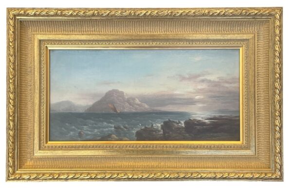 878 Early 19th Century Oil on Canvas - Mark Butts - Oil on Canvas - Marine Scene