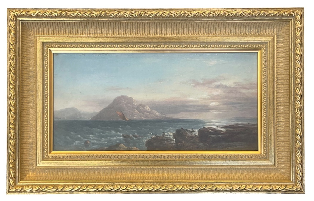 878 Early 19th Century Oil on Canvas - Mark Butts - Oil on Canvas - Marine Scene