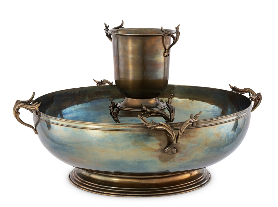 M039 Champagne Cooler Prestige XXL vintage brass finish - Very Large - Image 7