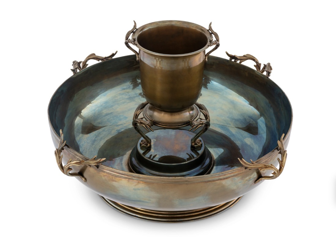 M039 Champagne Cooler Prestige XXL vintage brass finish - Very Large - Image 10
