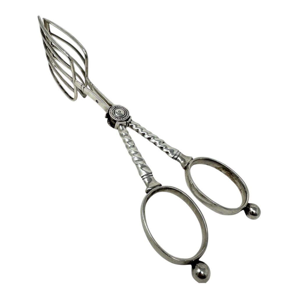 104 Antique English Sterling Silver Asparagus Tongs Ben Wade Sheffield 1921