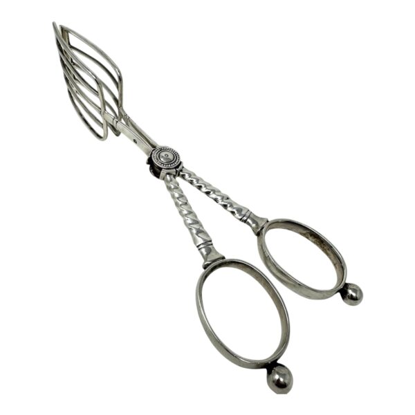 104 Antique English Sterling Silver Asparagus Tongs Ben Wade Sheffield 1921