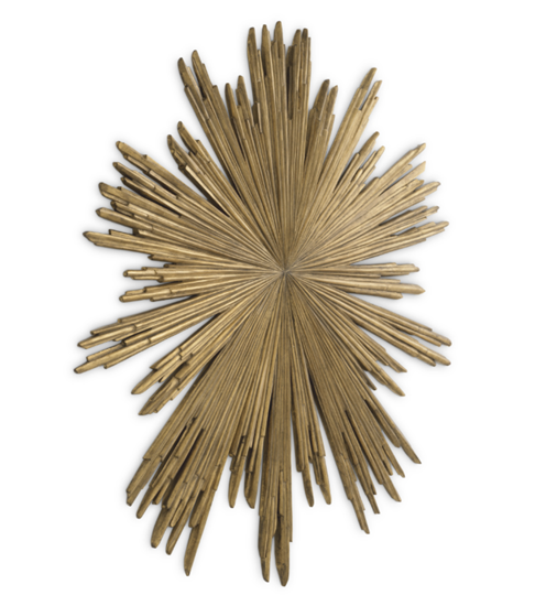 M200 Dramatic Wall Sculpture - Sunburst - Antiqued Gold Leaf - Image 4