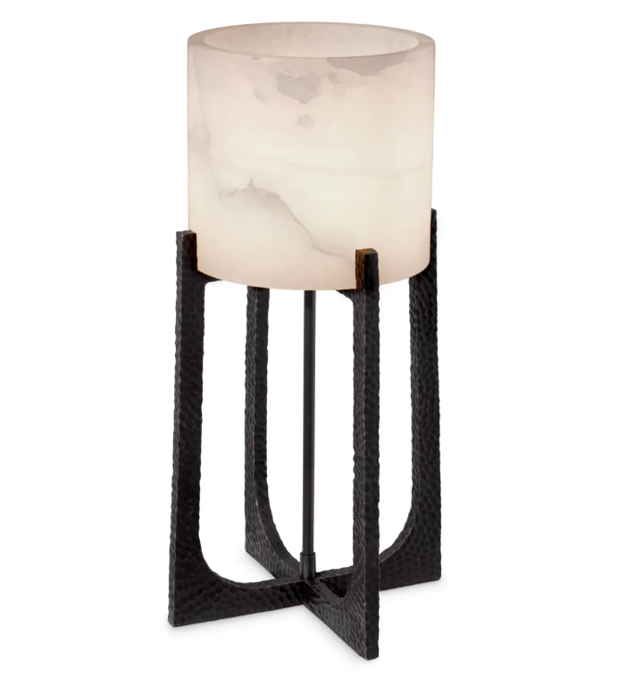 M201 Table Lamp Fraser - Alabaster and Bronze Finish - Mid Century - Image 2