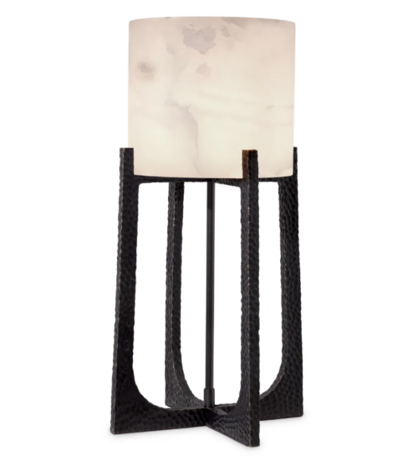 M201 Table Lamp Fraser - Alabaster and Bronze Finish - Mid Century