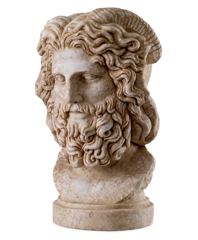 M131 "Bust of Zeus" Celebrates the marble head of Zeus Ammon (ca. A.D. 120–160) in The Met's Greek and Roman art collection.